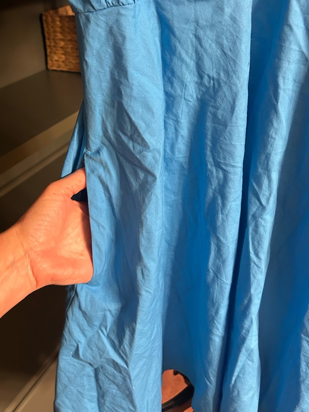 Abercrombie & Fitch Cornflower Blue Puff Sleeve Babydoll Mini Dress Medium - Picture 4 of 11